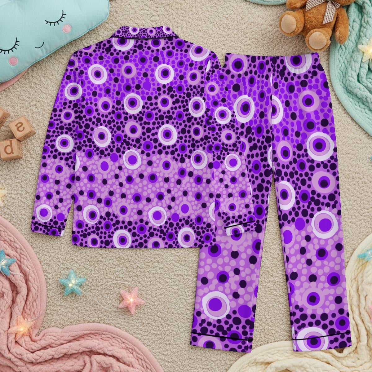 PlumLand Whereabouts - K SatinPajamaSet - AuntBron