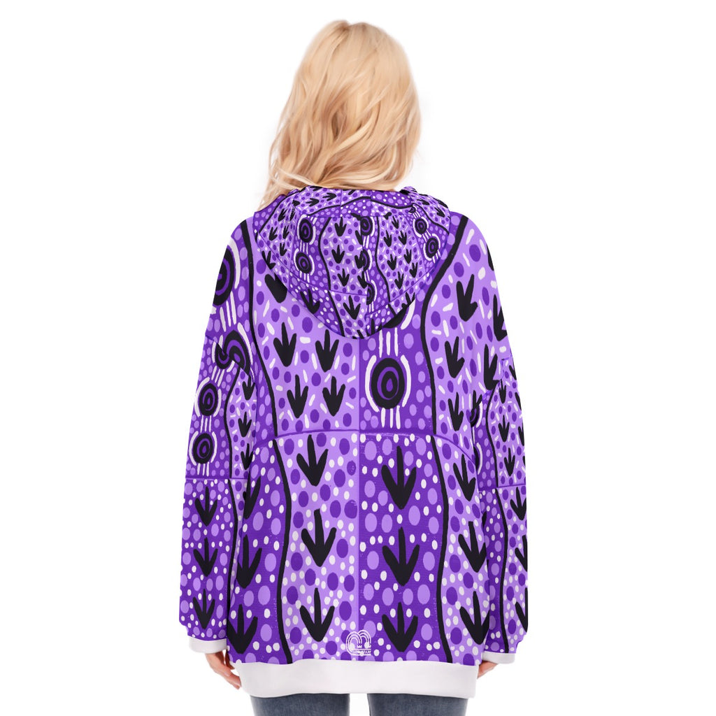 Emu Plum Whereabouts - F LongHoodie - AuntBron