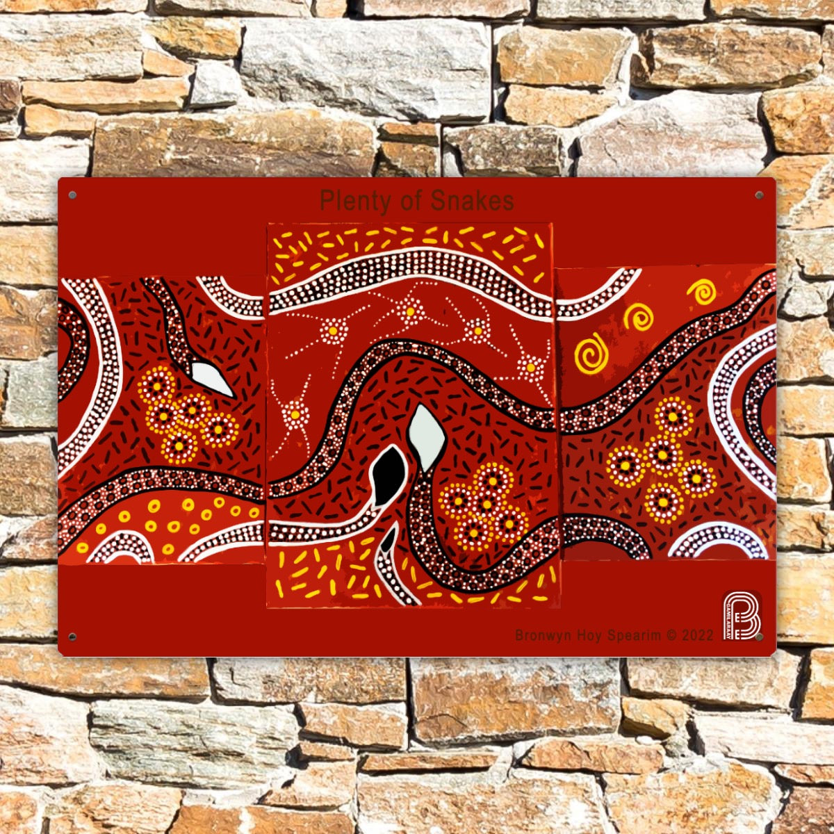 Nullamanaa Lookabouts - Plenty of Snakes by AuntBron - triptych 2022