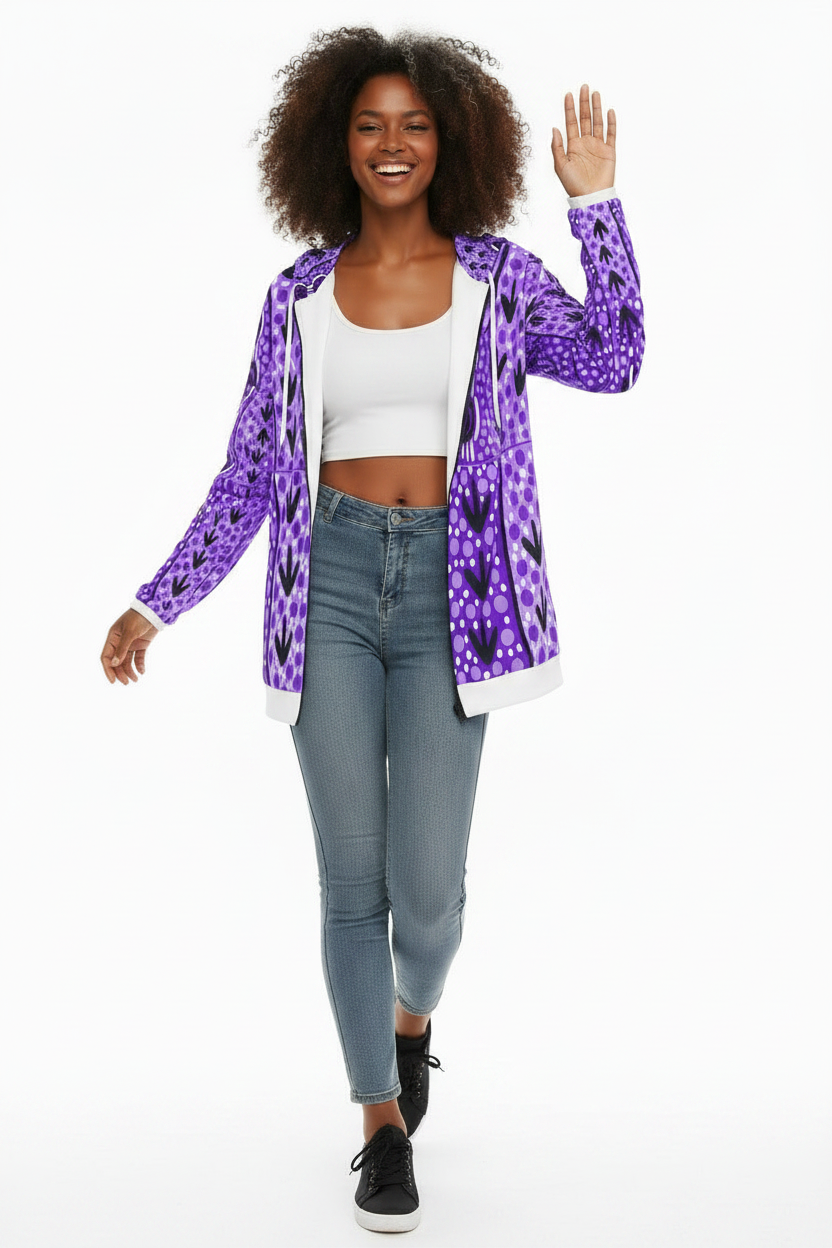 Emu Plum Whereabouts - F LongHoodie - AuntBron