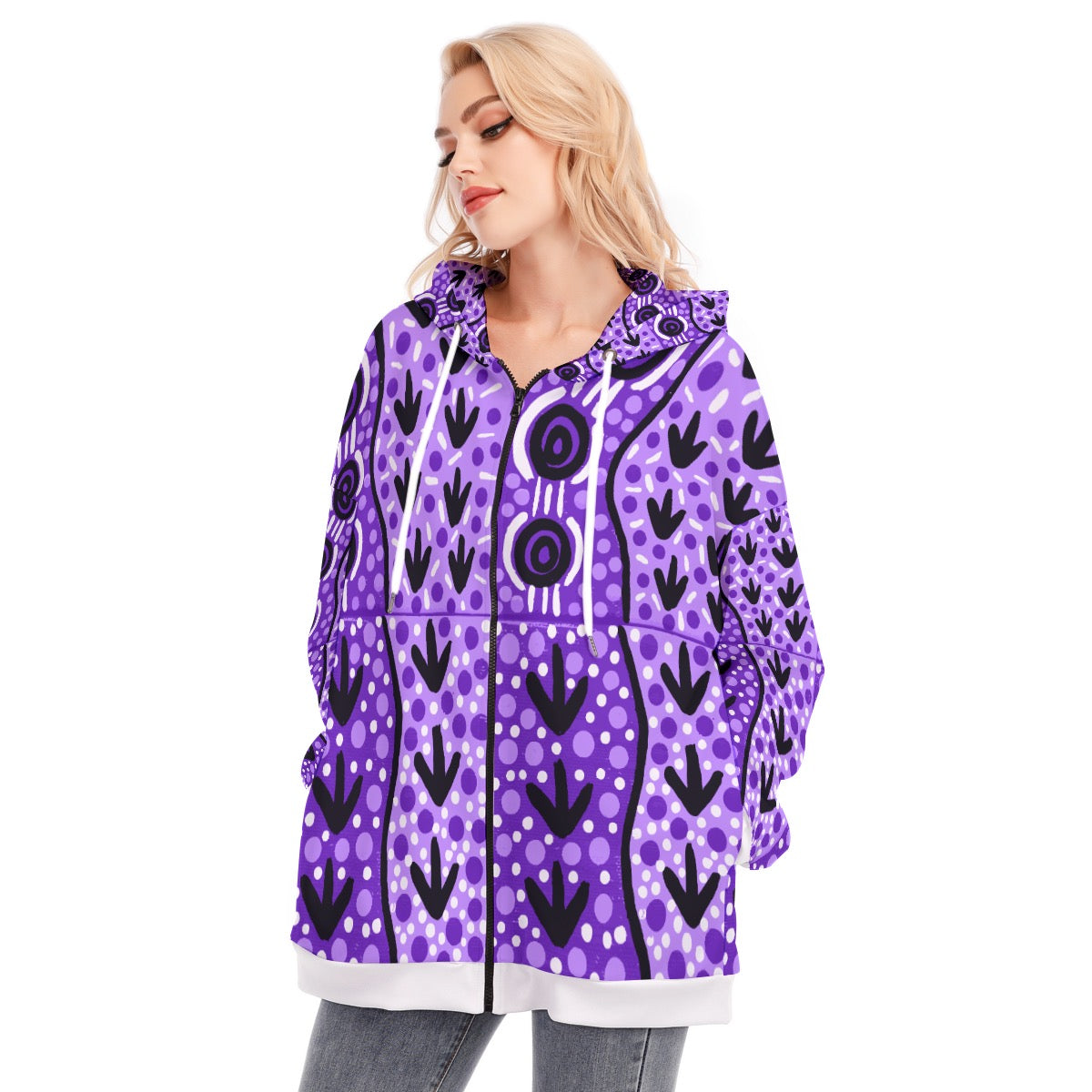 Emu Plum Whereabouts - F LongHoodie - AuntBron